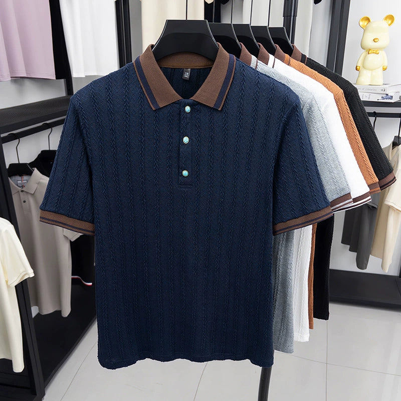 Bastian Knit Button Polo - Teal