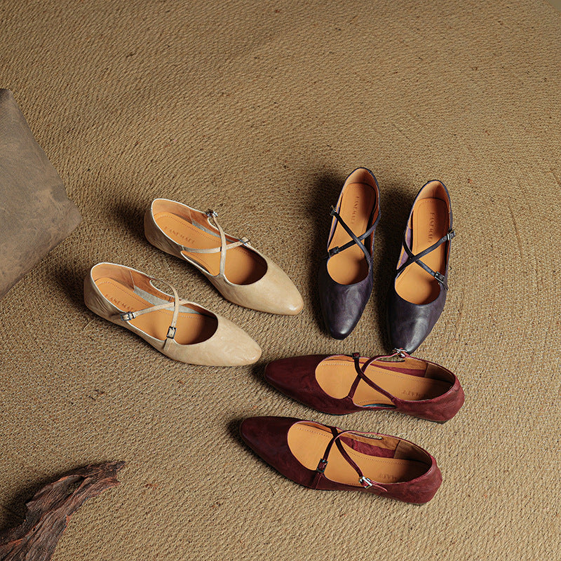 Alverra Genuine Leather Flats
