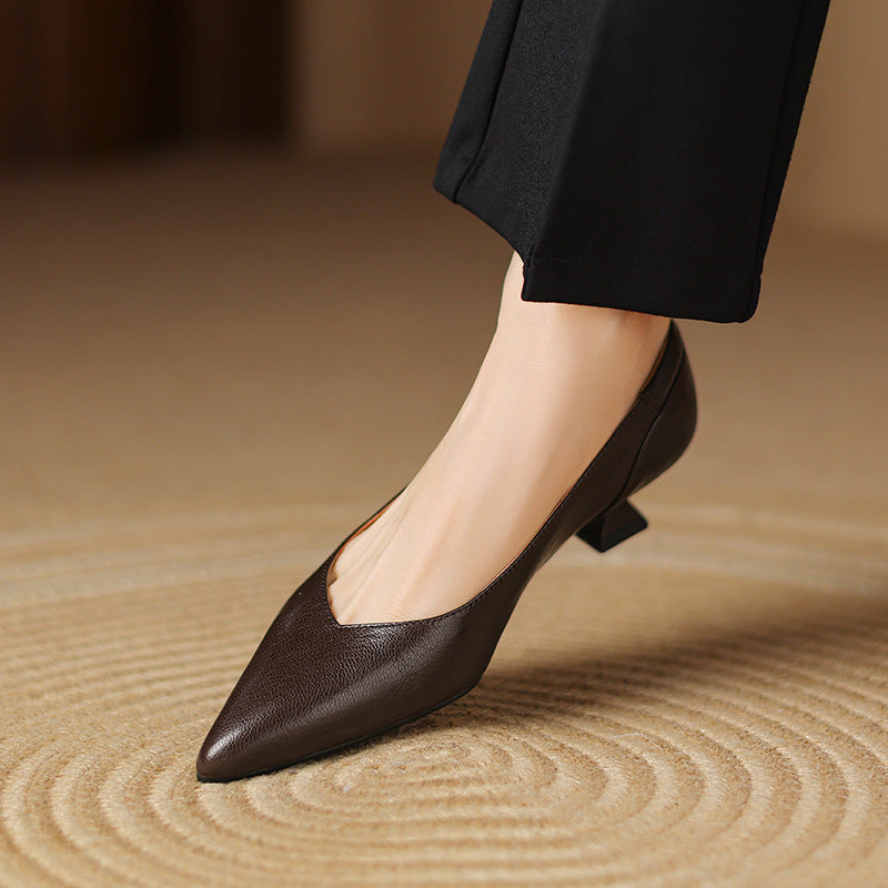 Nera Genuine Leather Heels