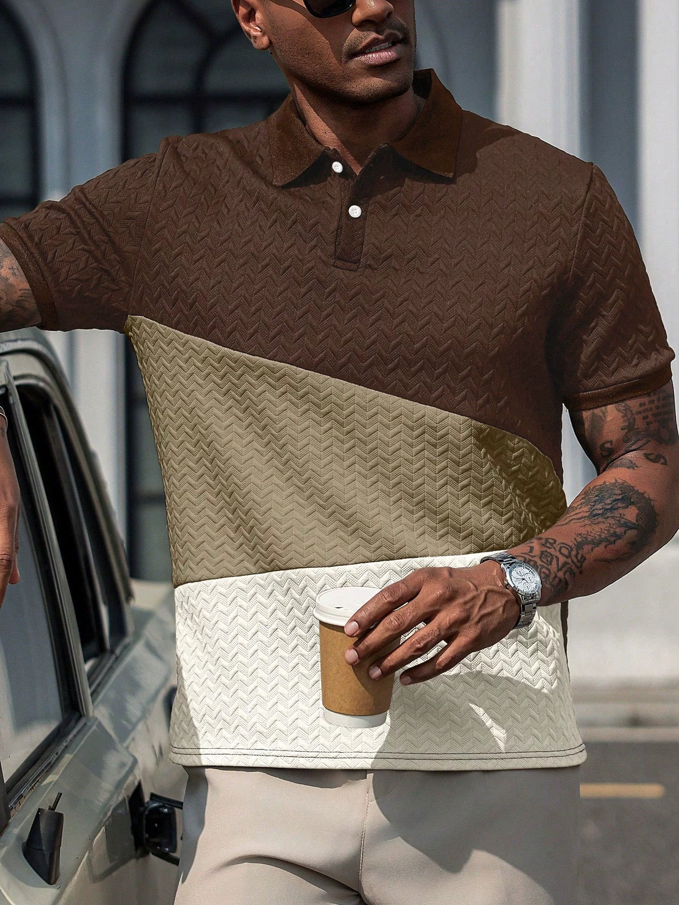 Henrick Herringbone Polo