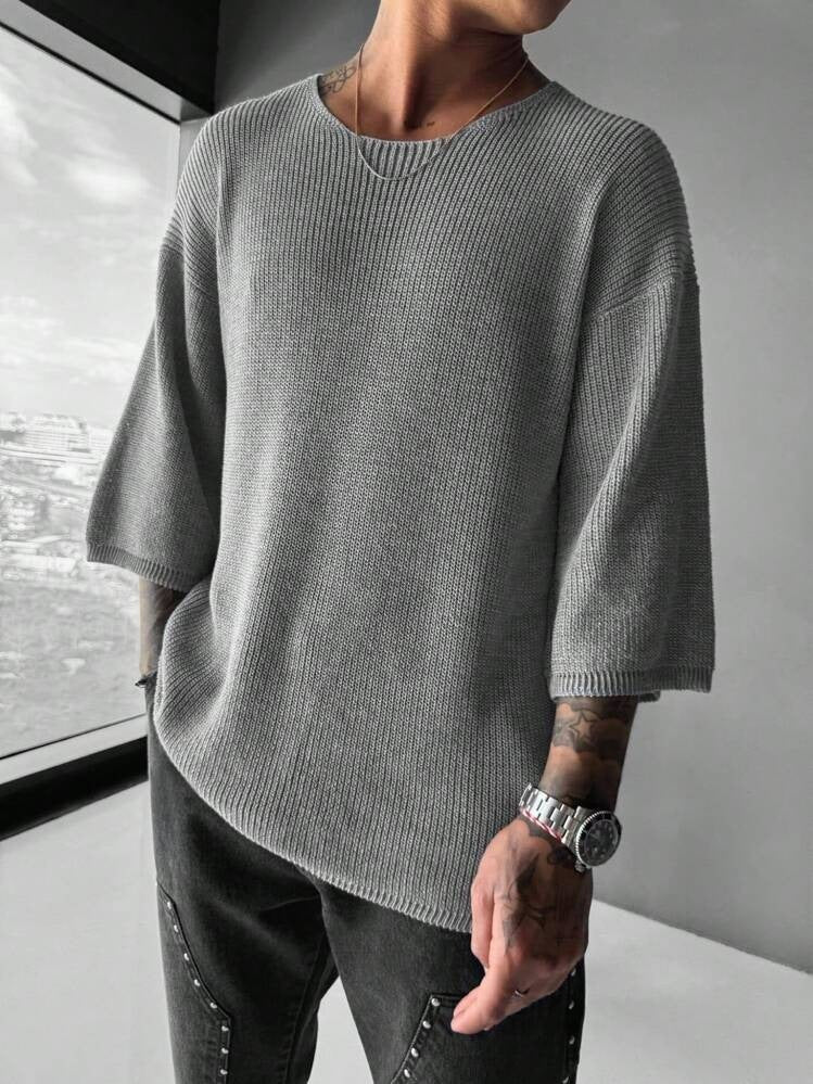 Caden Knit Polo - Grey