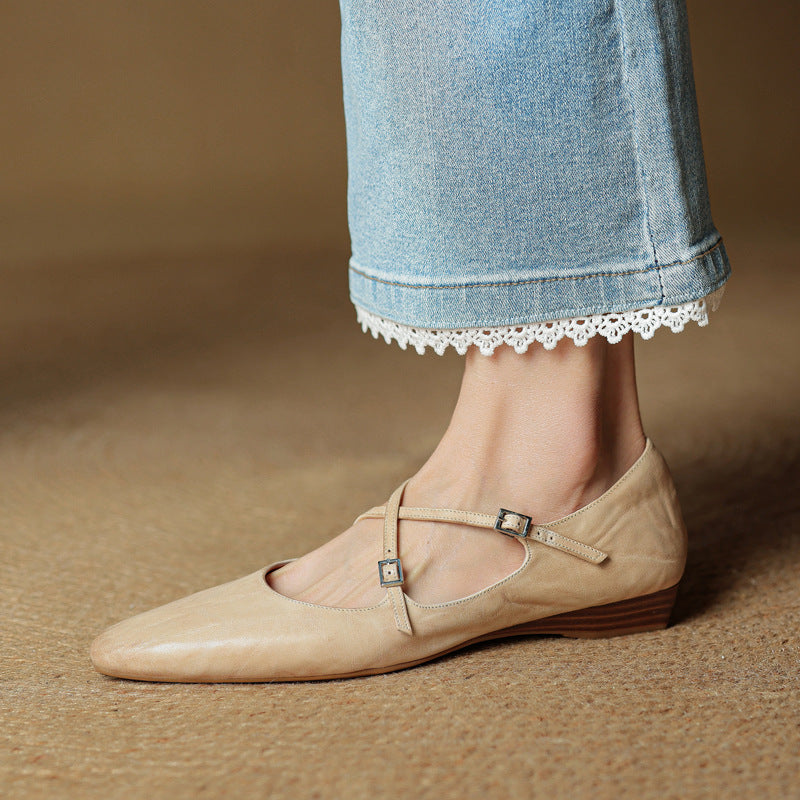Alverra Genuine Leather Flats