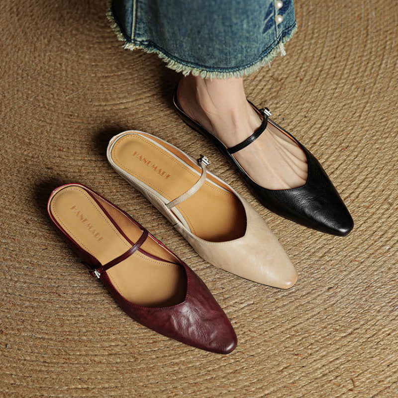 Serena Genuine Leather Mules