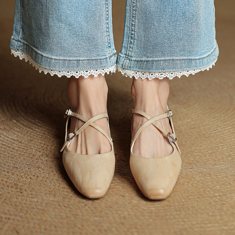 Alverra Genuine Leather Flats