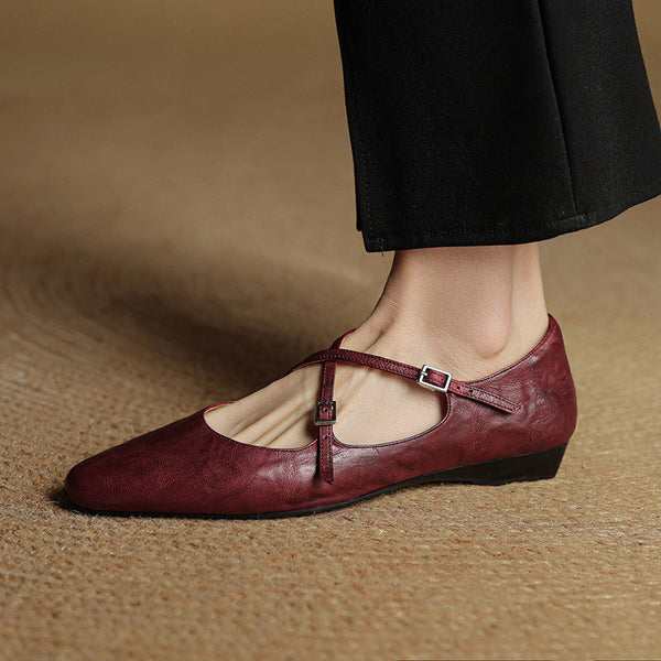 Alverra Genuine Leather Flats
