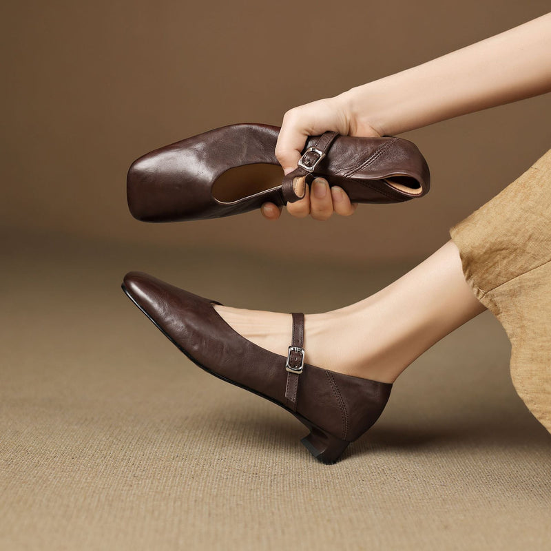 Ayra Genuine Leather Flats