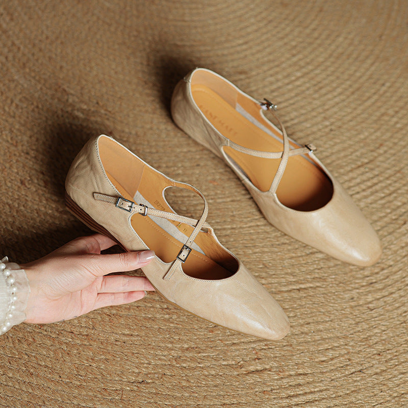 Alverra Genuine Leather Flats