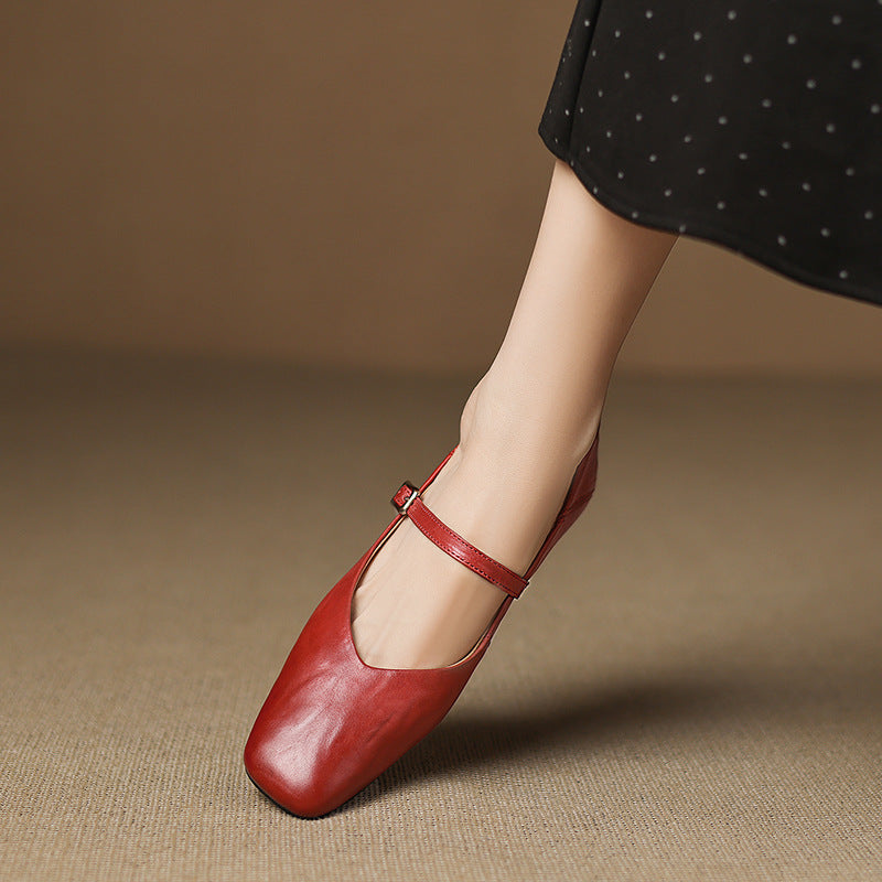 Ayra Genuine Leather Flats