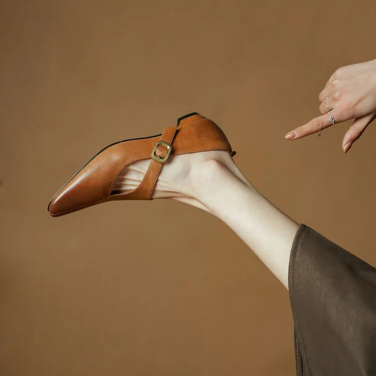 Amélis Genuine Leather Flats