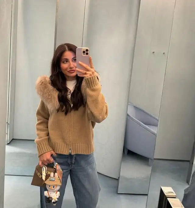 Ellison Faux Trim Hoodie