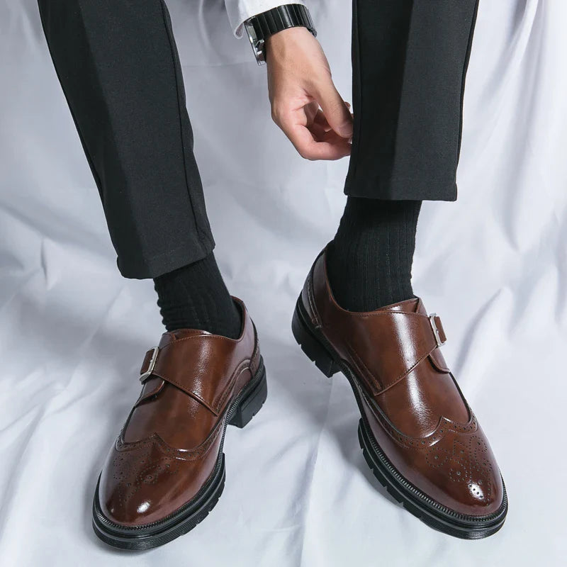 Vittorio Leather Monk Strap