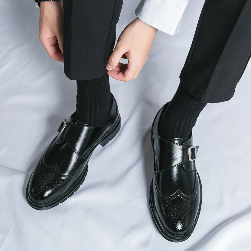 Vittorio Leather Monk Strap