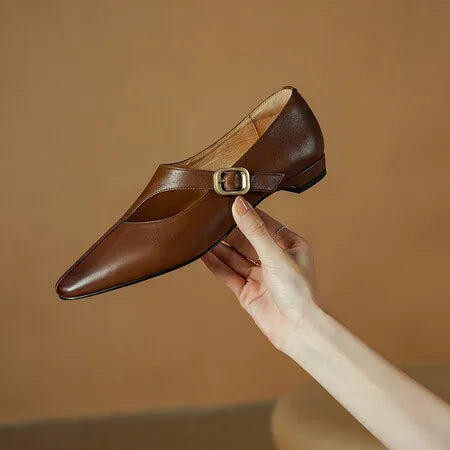 Amélis Genuine Leather Flats