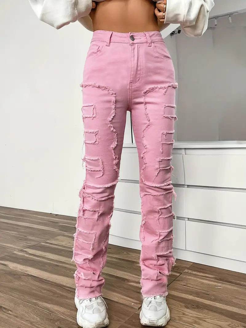 Raw Distressed Denim