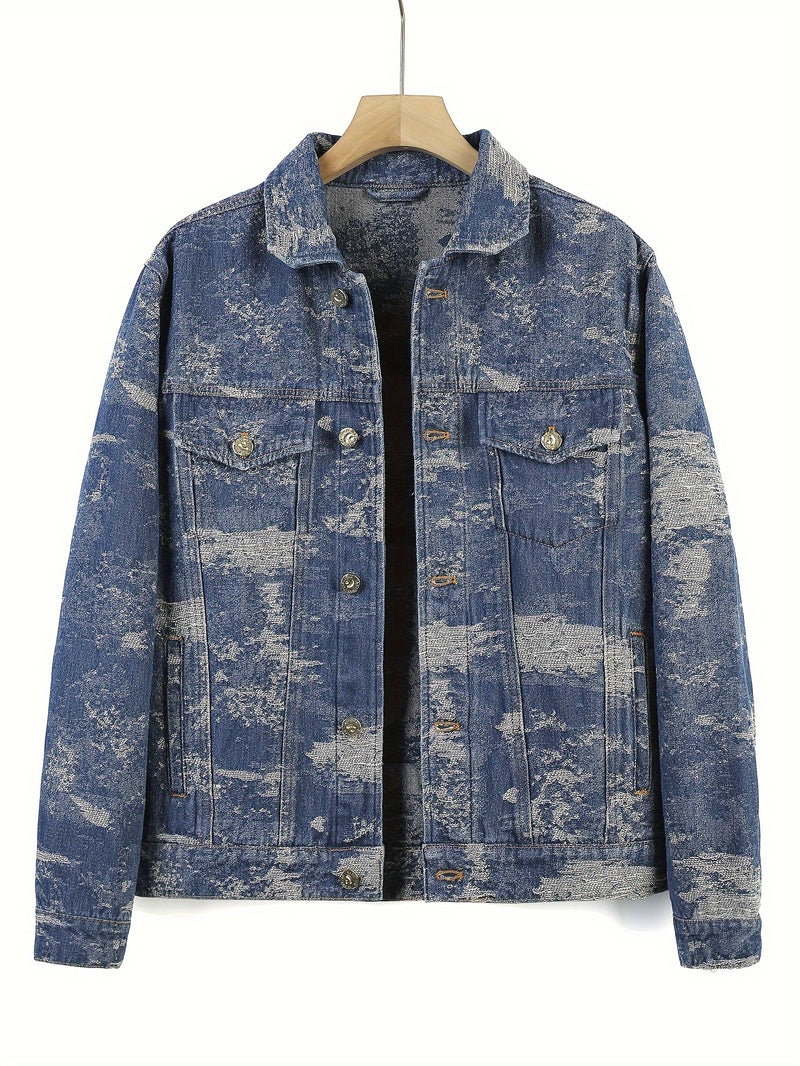Jacquard Weave Denim Jacket