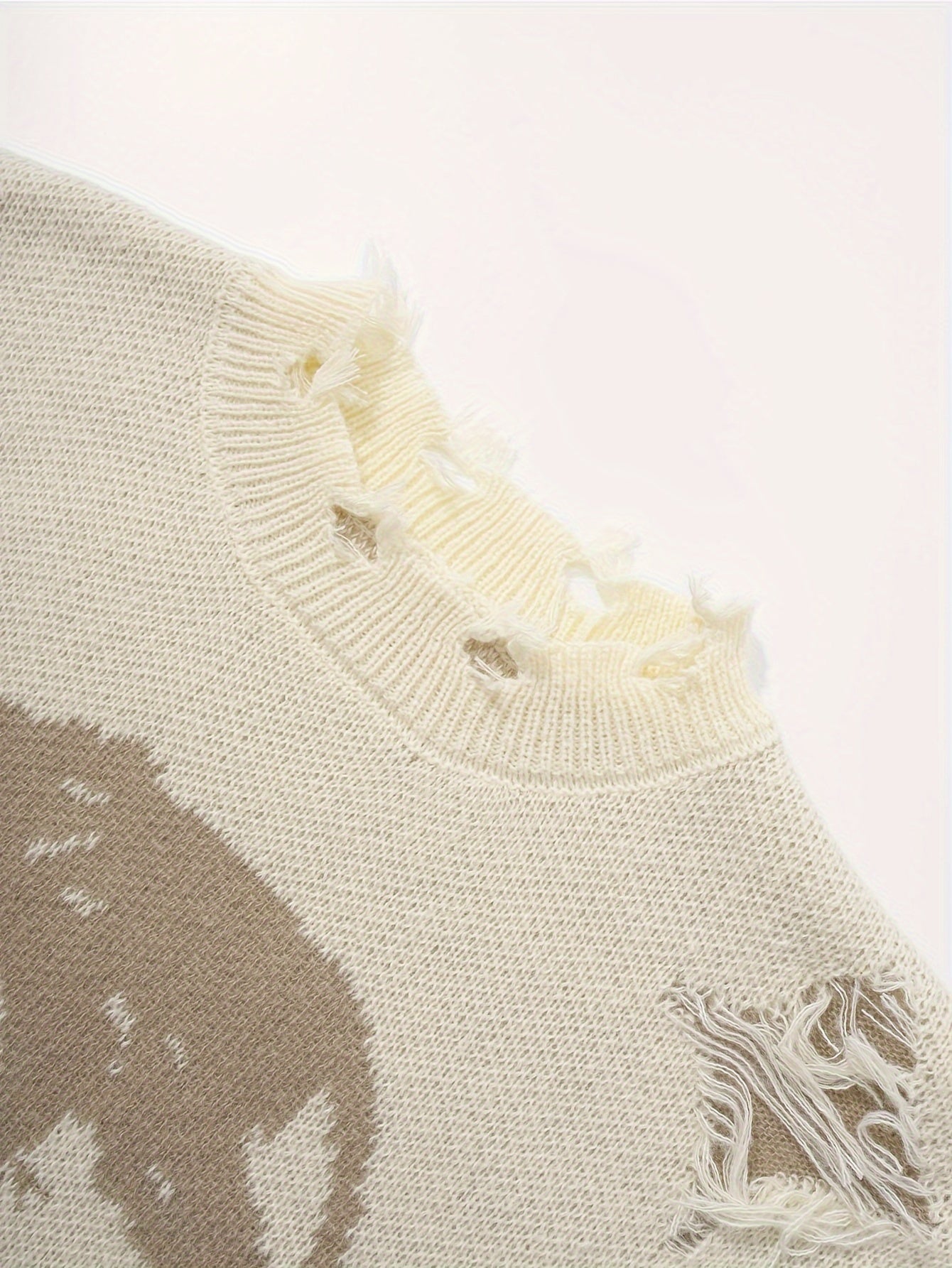 Ashen Distressed Sweater