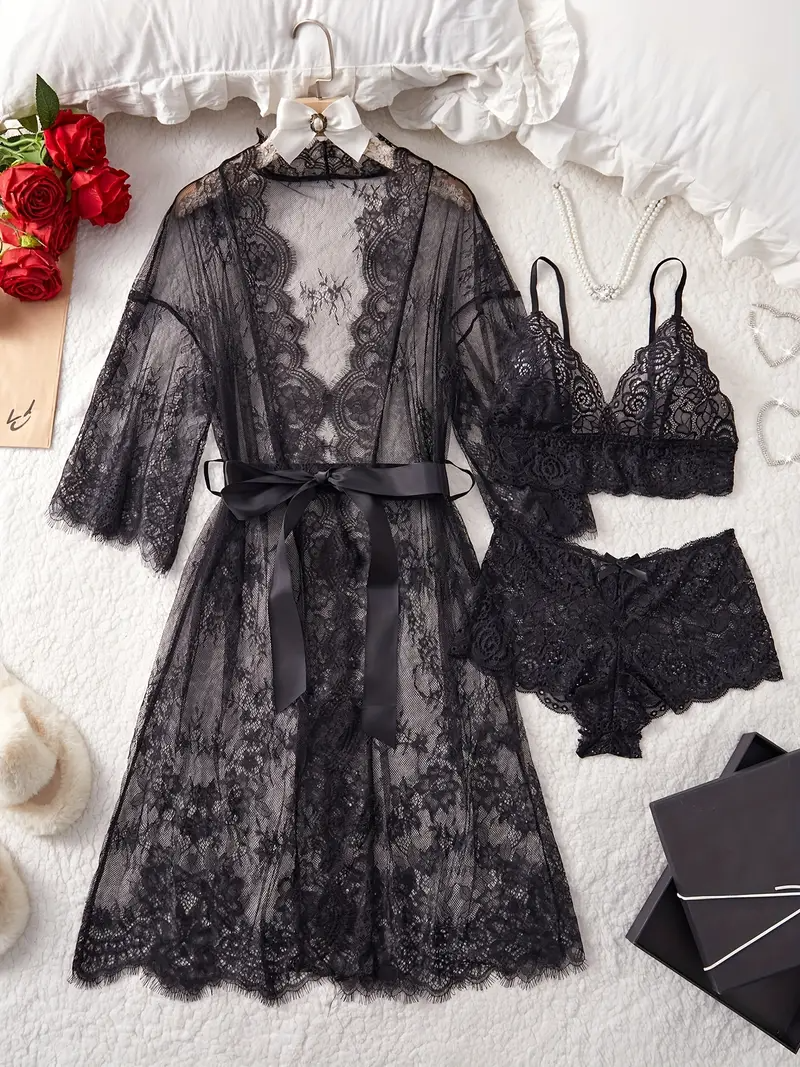 Elise Lace Robe Set