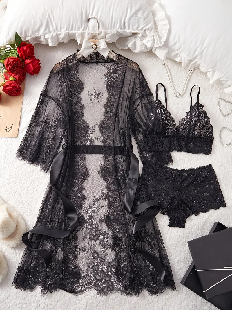 Elise Lace Robe Set