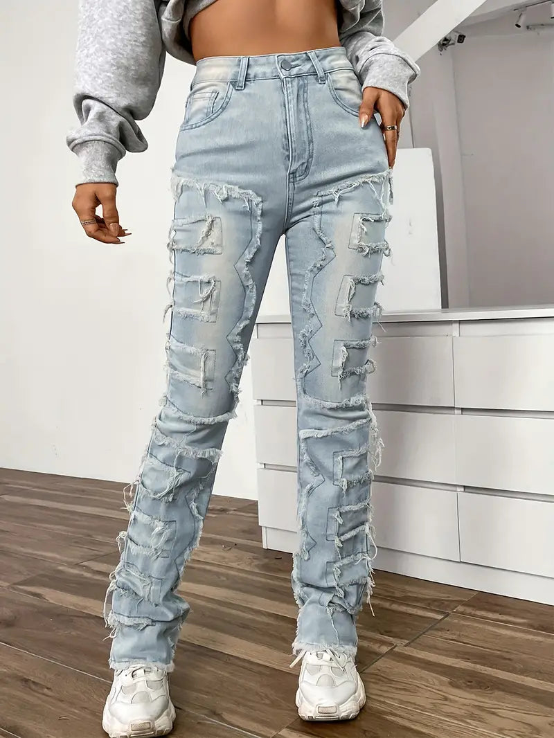 Raw Distressed Denim