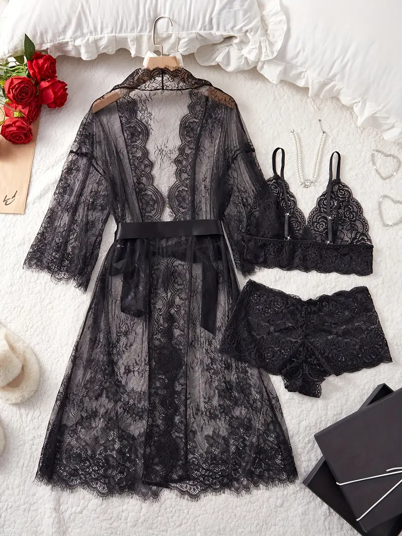 Elise Lace Robe Set