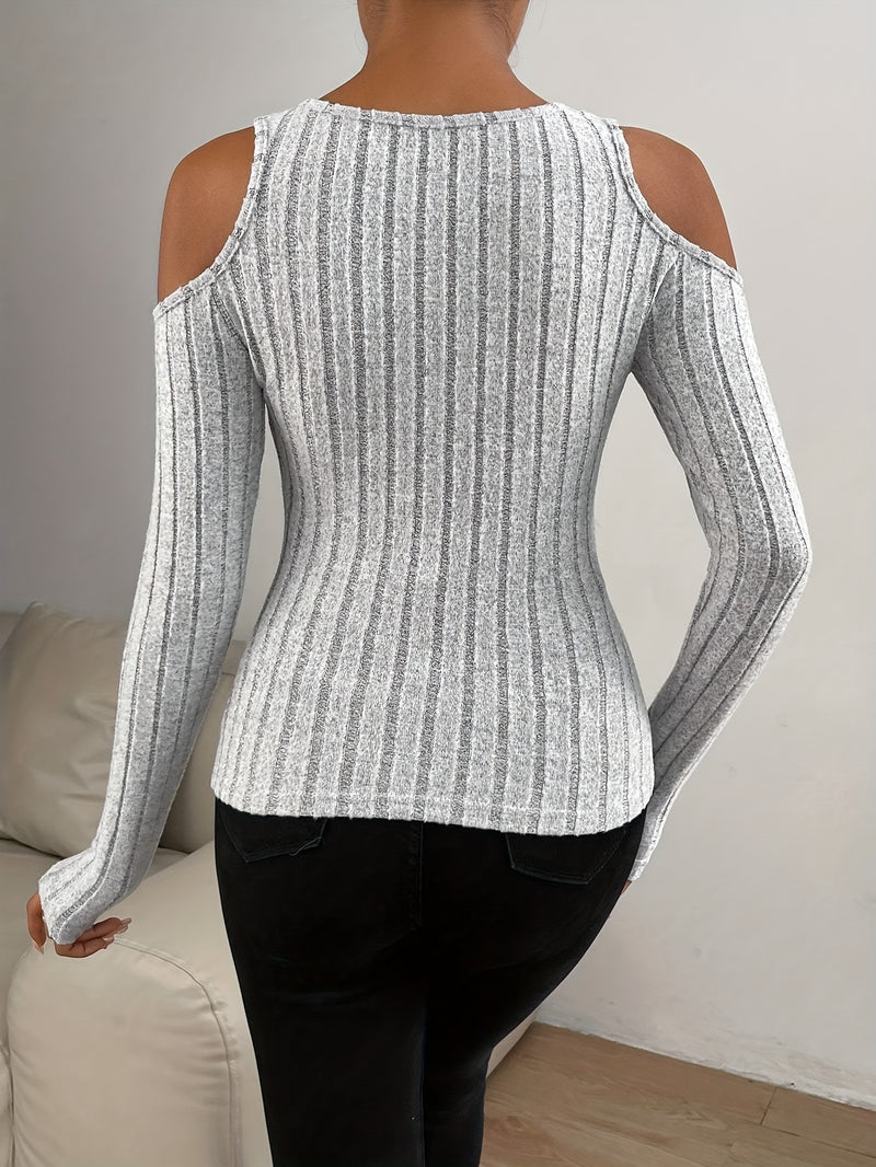 Ellison & Fitz Knit Shoulder Top