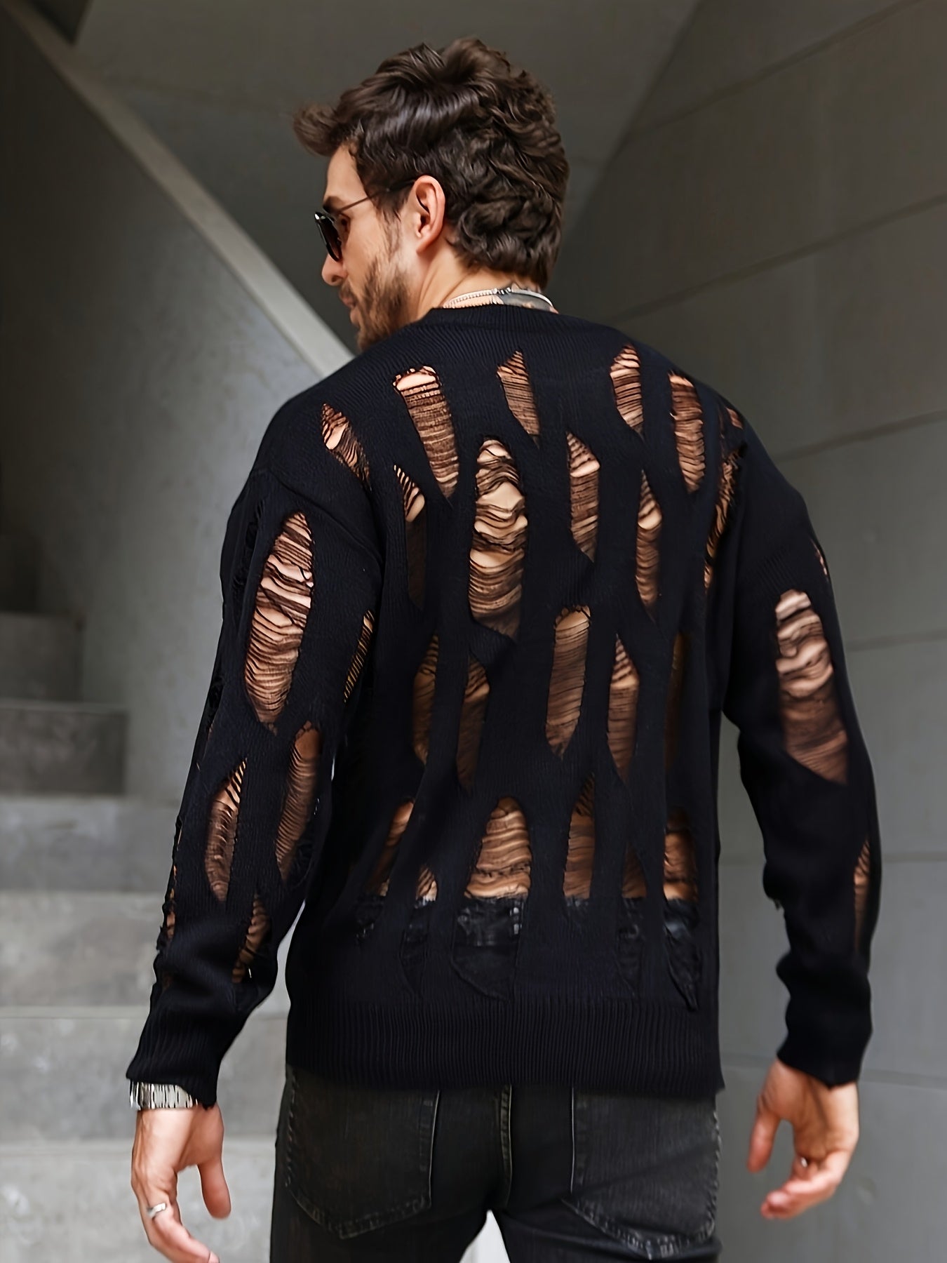 Riven Distressed Pullover