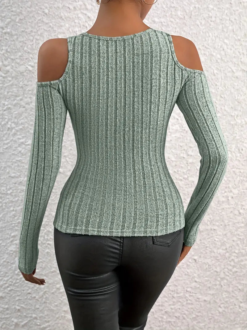Ellison & Fitz Knit Shoulder Top