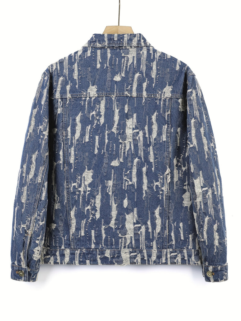 Jacquard Weave Denim Jacket