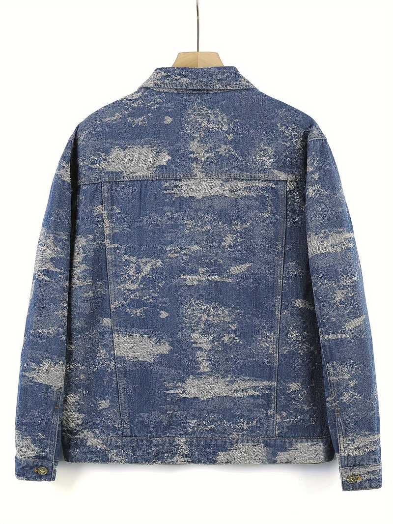 Jacquard Weave Denim Jacket