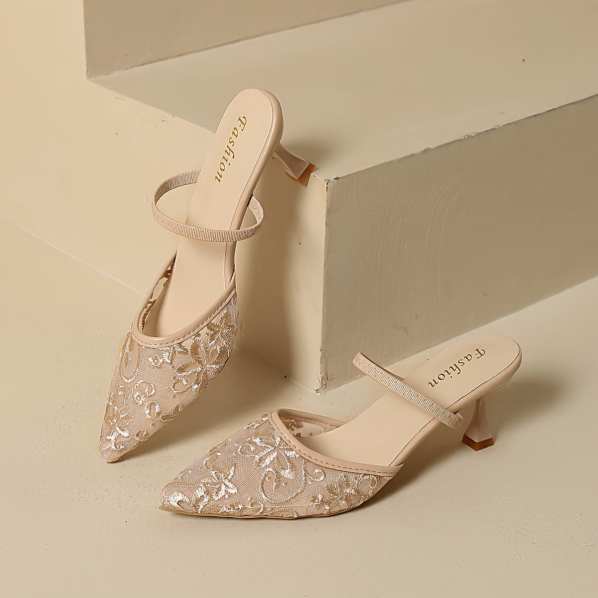 Sabine Mesh Heel