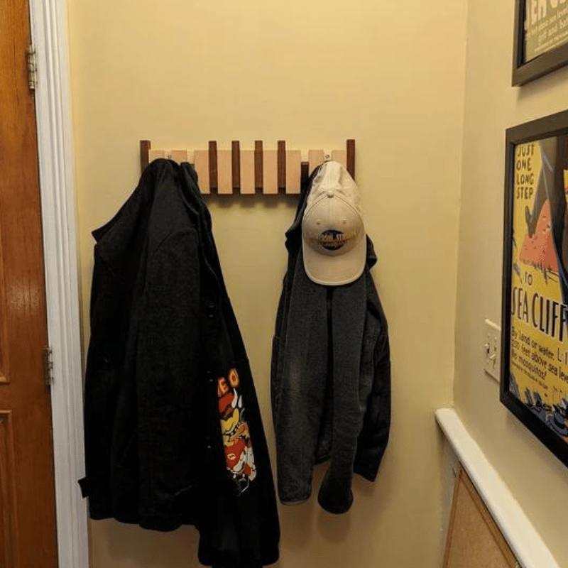Handmade Wooden Piano Key Coat Rack