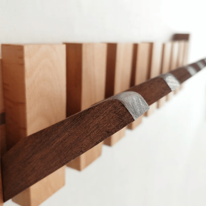 Handmade Wooden Piano Key Coat Rack