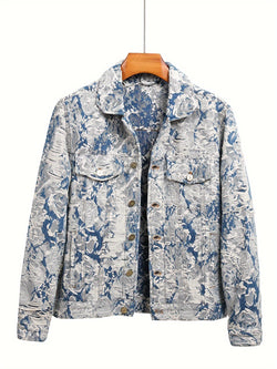 Jacquard Weave Denim Jacket